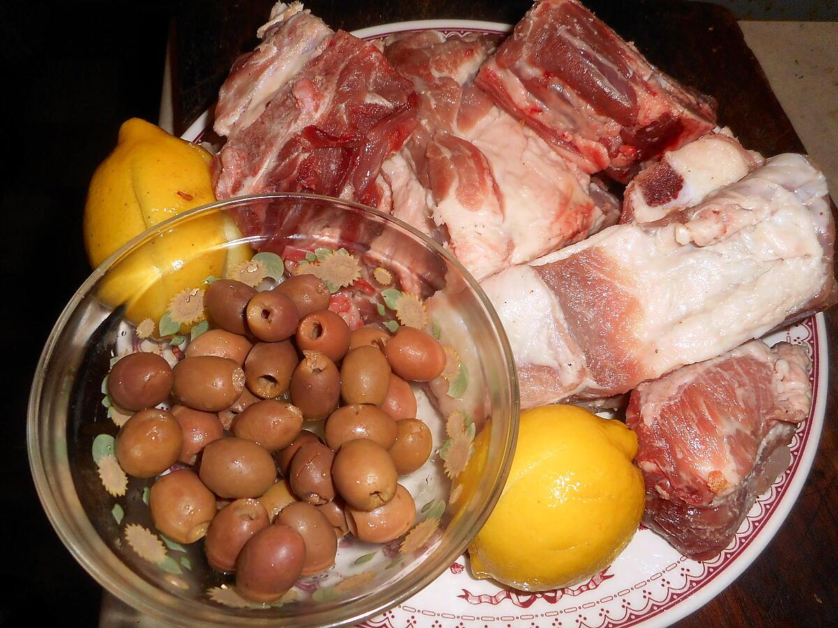 recette Tajine d agneau aux olives violettes et citrons confits(version 2)