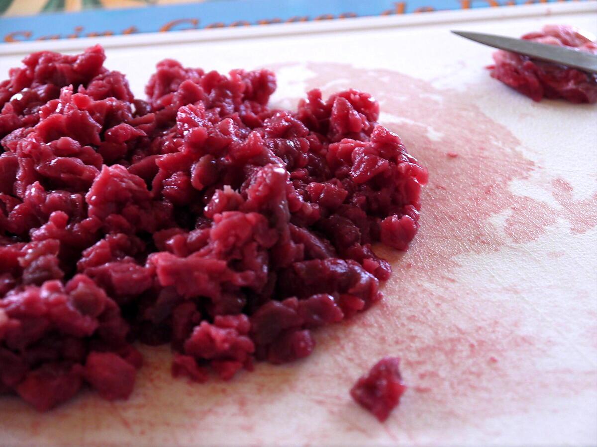 recette Tartare de boeuf au couteau