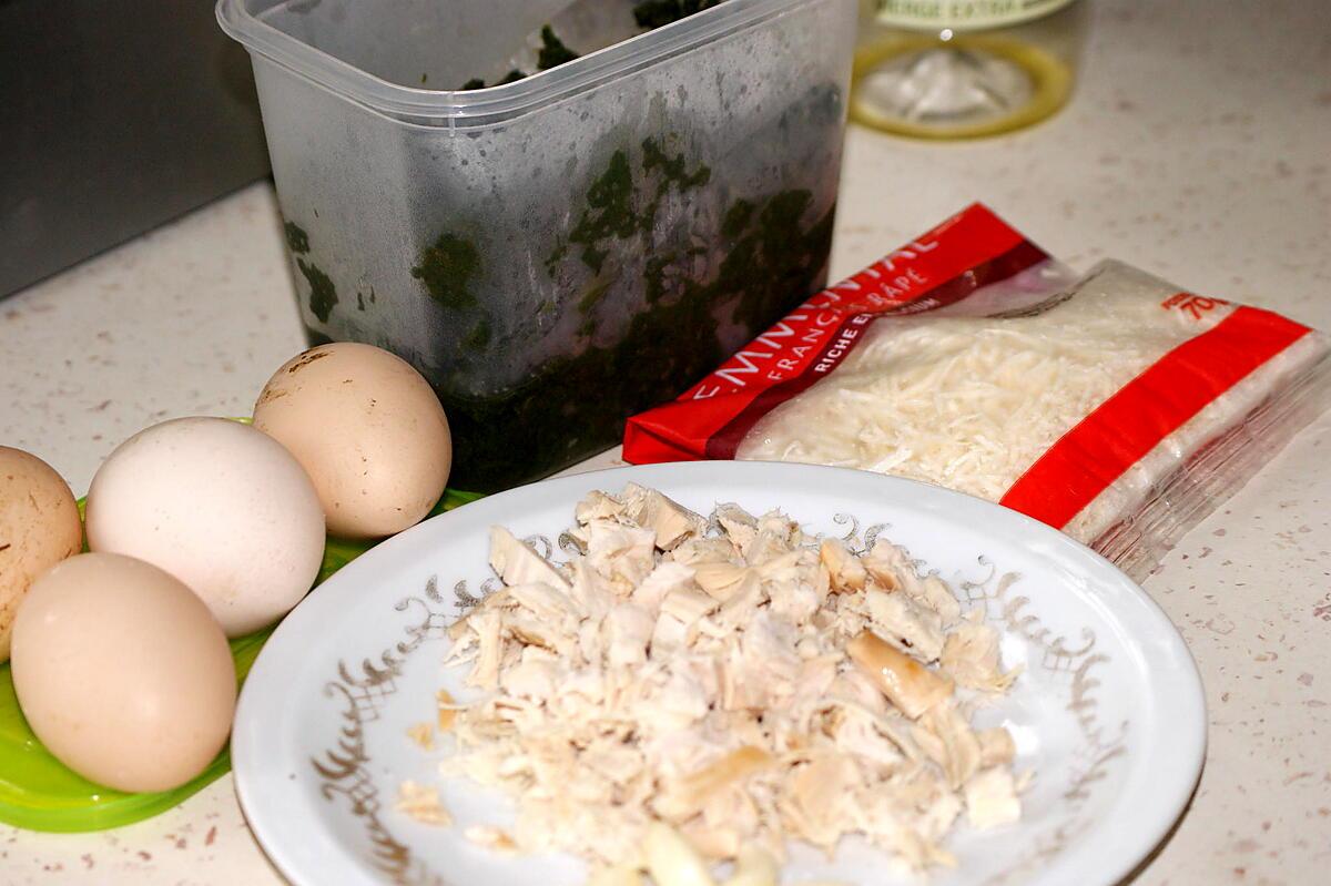 recette Omelette aux épinard et au poulet