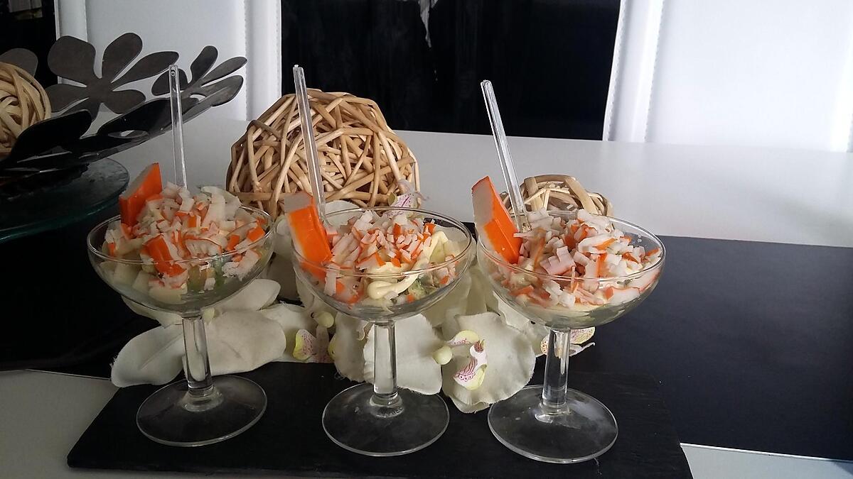 recette Verrine avocat coeur de palmier surimi