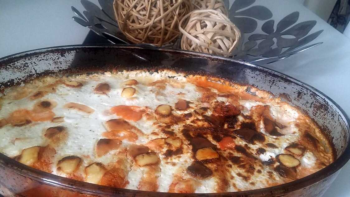 Gratin de quenelles de semoule a la ricotta