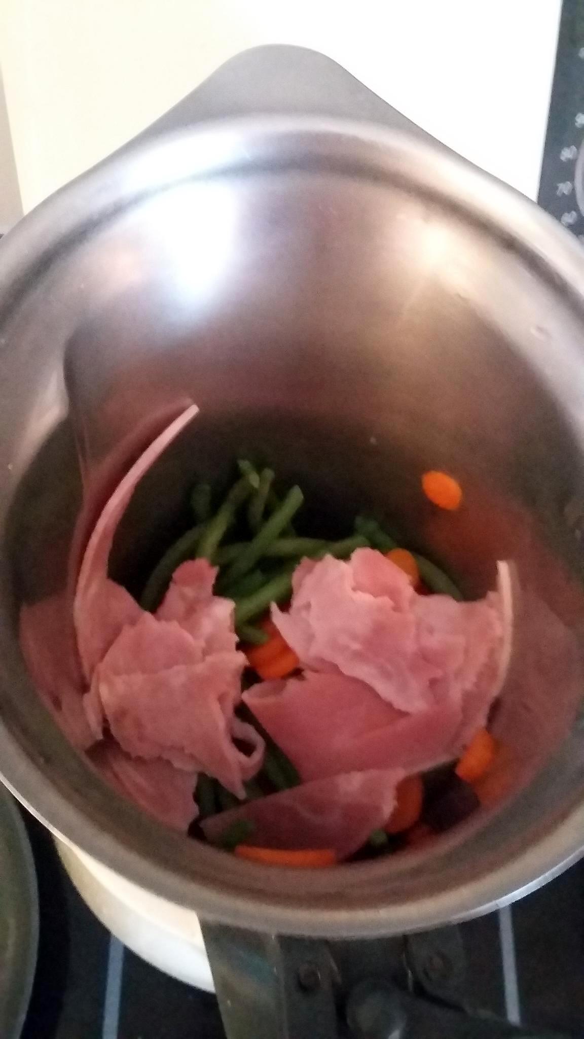 recette Soupe bébé haricot vert carotte jambon