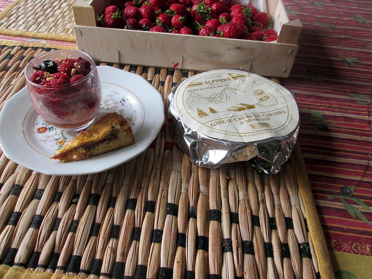 recette verrine fraises, faisselle