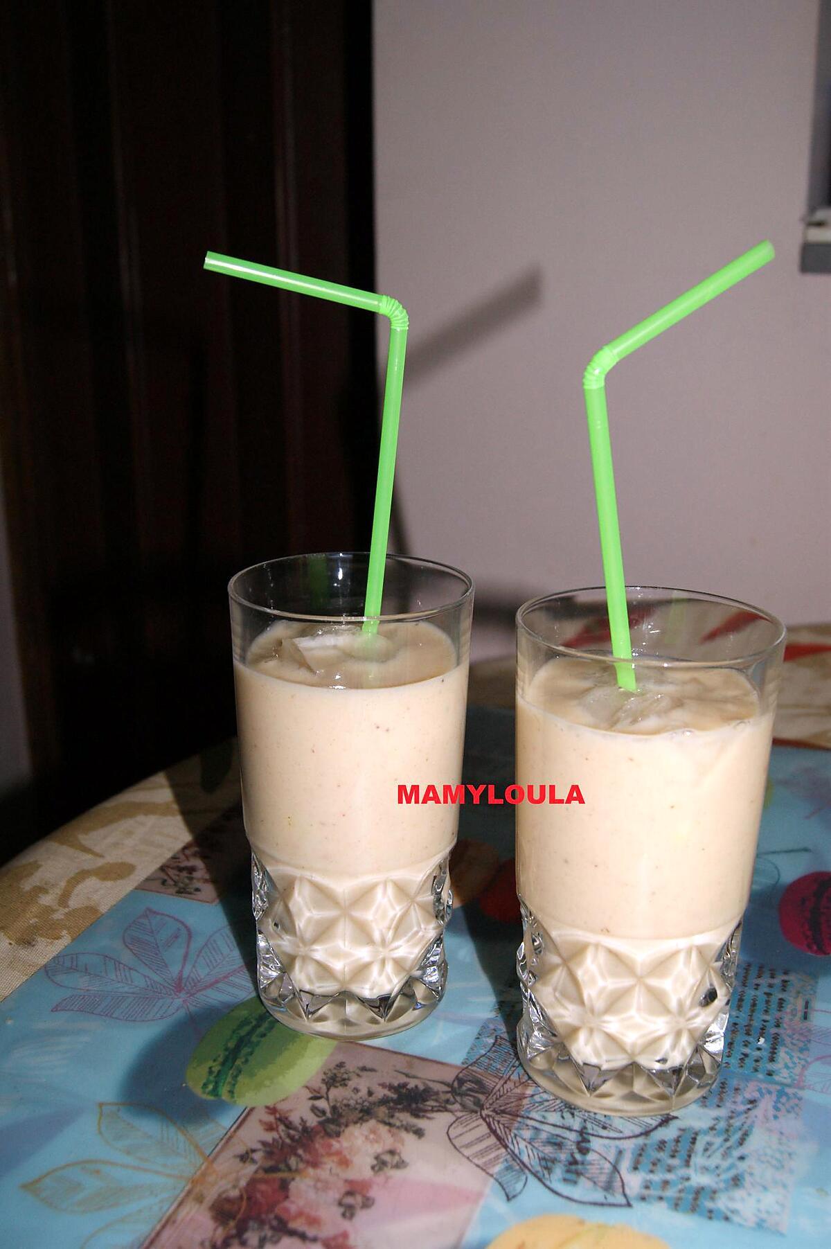 recette Smoothie Bananes/pêches