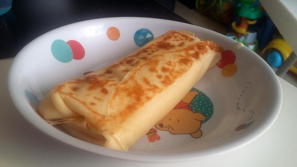 recette Crêpe roulé jambon fromage maison