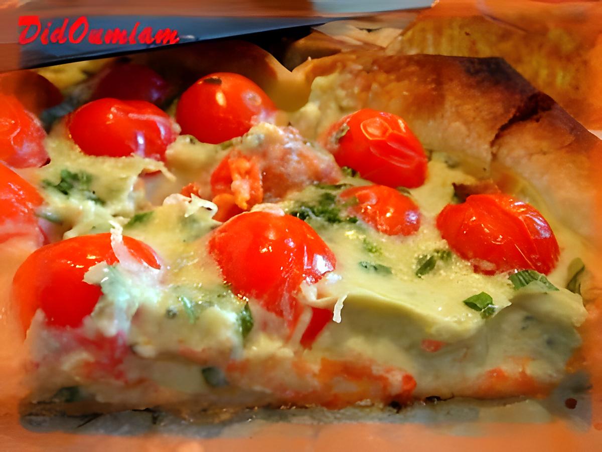 recette Tarte au roquefort et aux tomates cerises