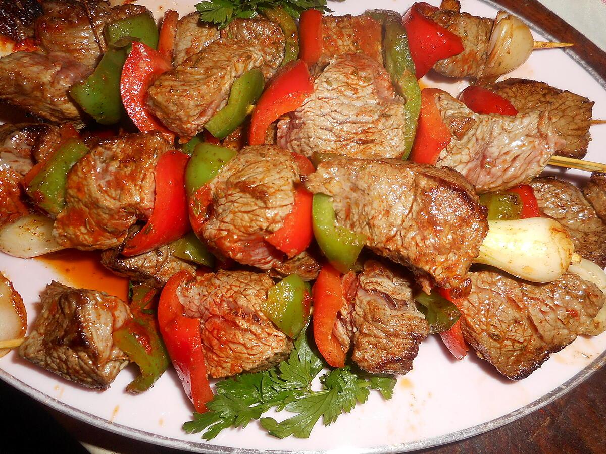 recette Brochettes de boeuf au paprika