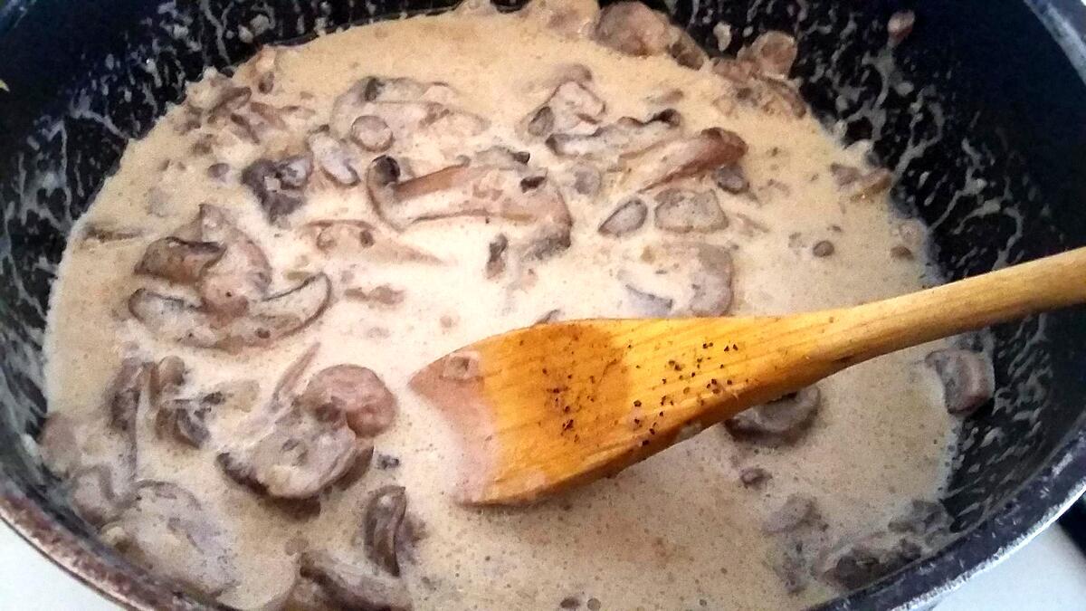 recette Poulet sauce champignons