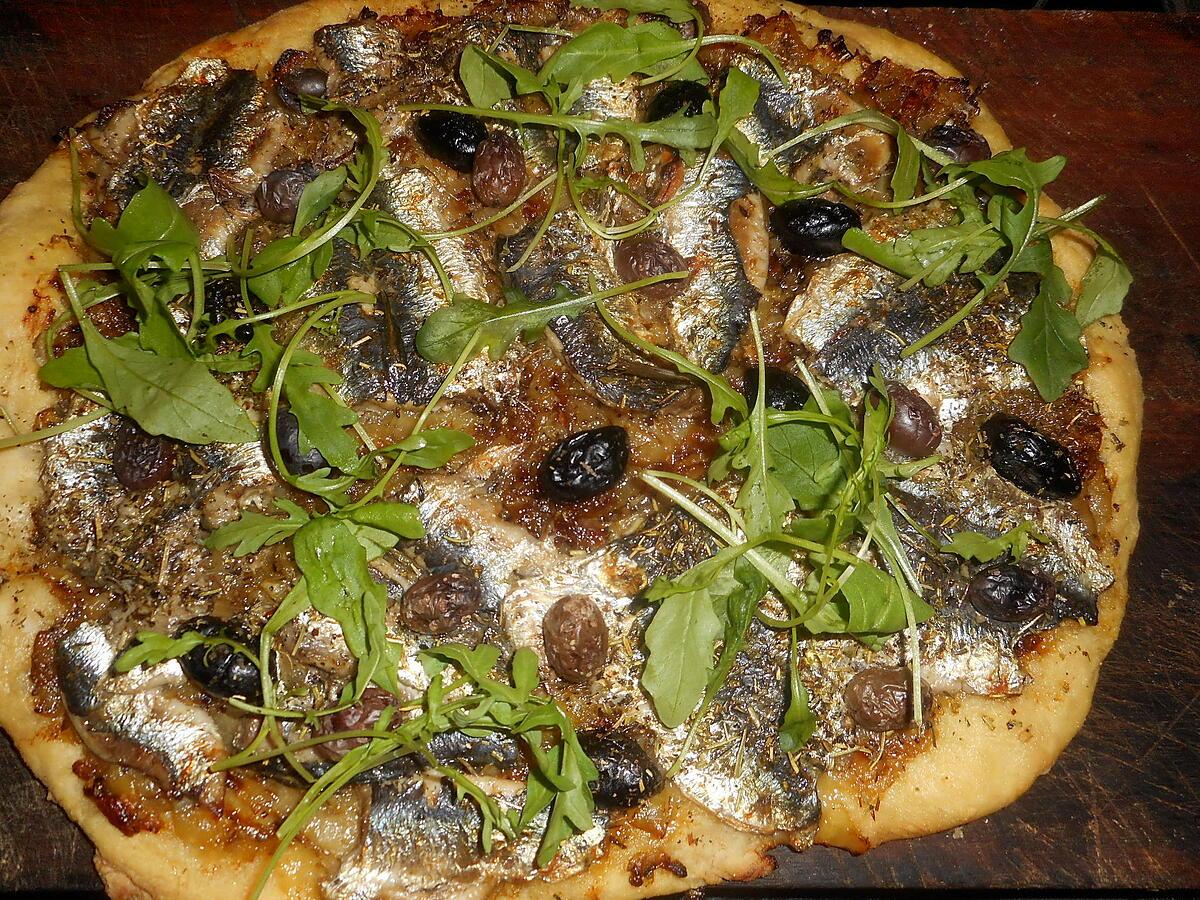 recette Pizza aux sardines(façon pissaladière)