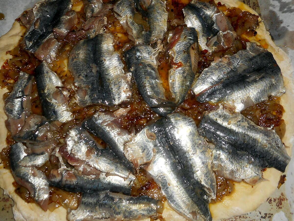 recette Pizza aux sardines(façon pissaladière)