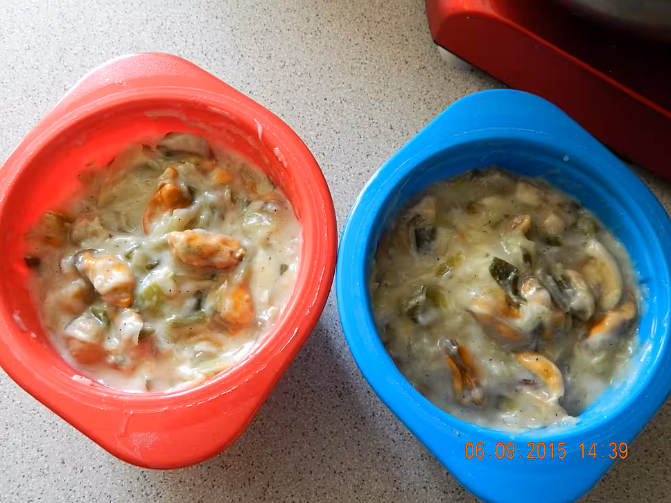 recette Cassolettes de moules et poireaux