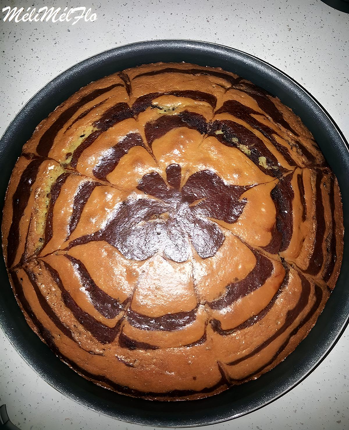 recette Marbré du chef Felder avec la technique du zébra cake