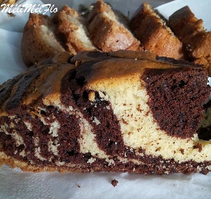 recette Marbré du chef Felder avec la technique du zébra cake