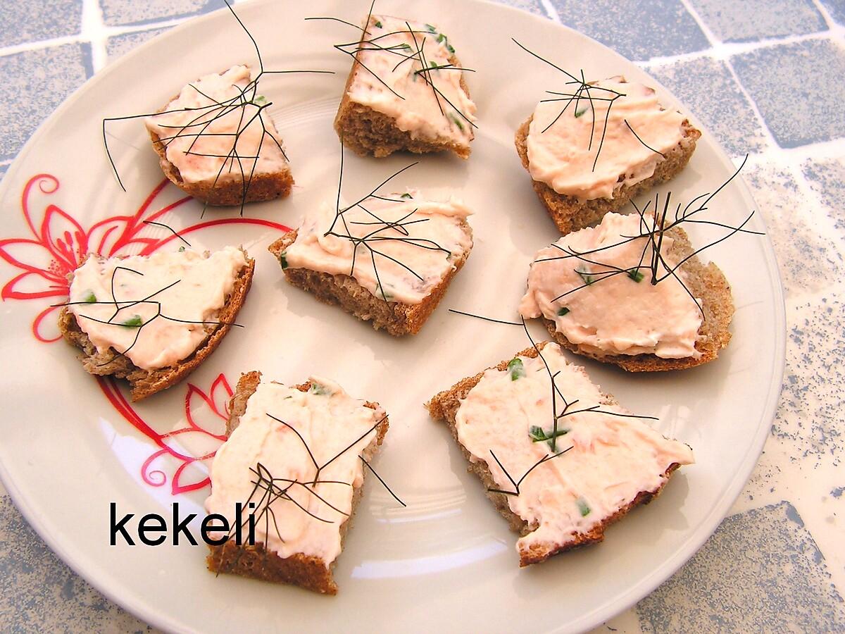 recette Toast aux rillettes de saumon