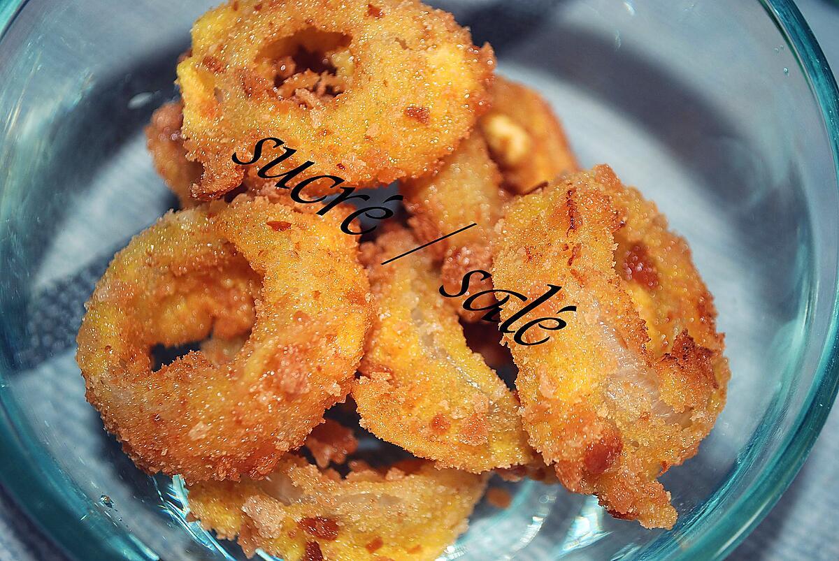 recette Beignets d'oignons frits sans oeuf