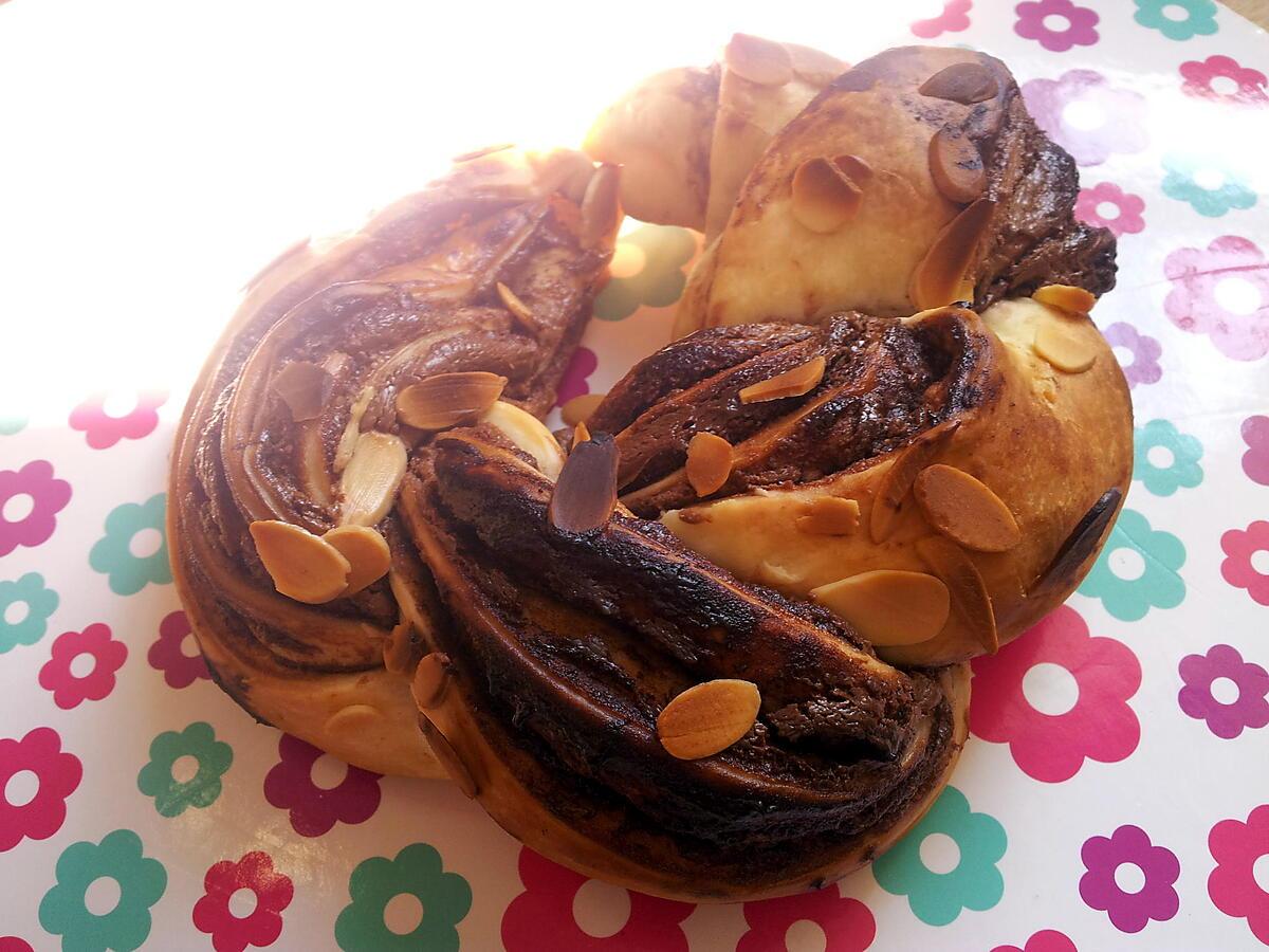 recette Couronne tréssé au nutella