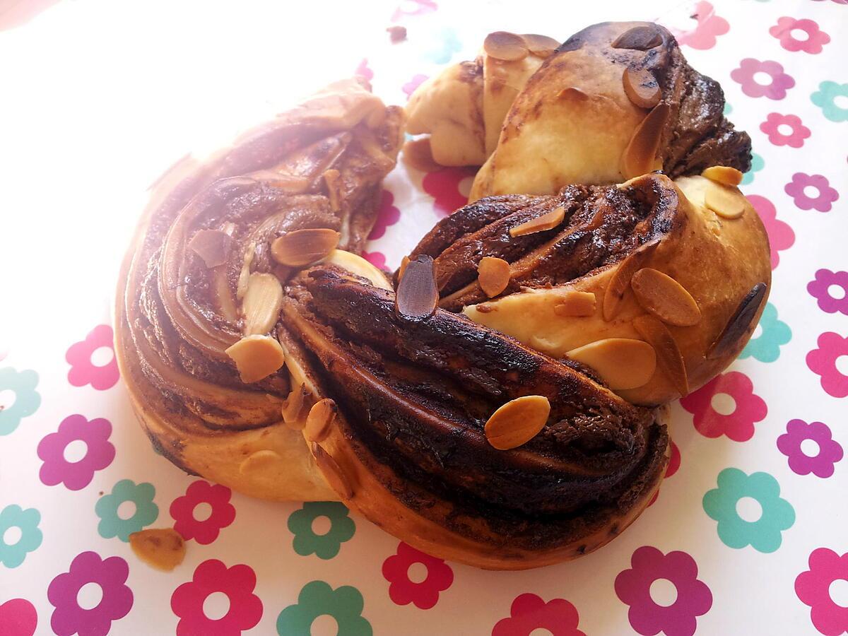 recette Couronne tréssé au nutella