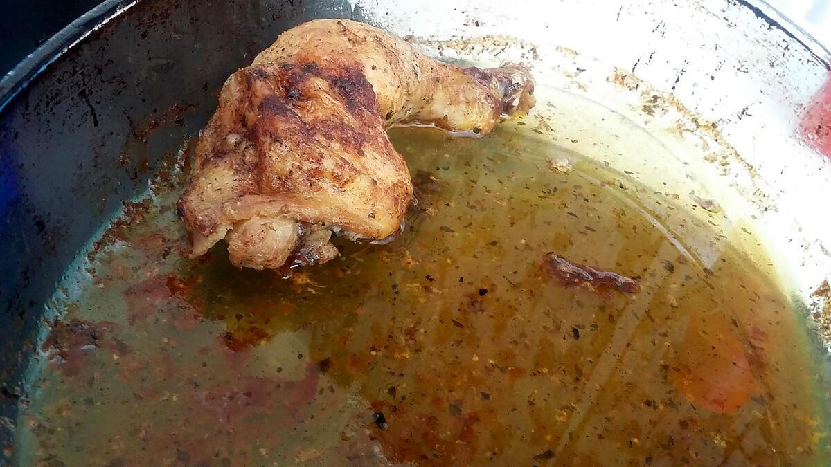 recette Cuisse de poulet mariné roti de Papa