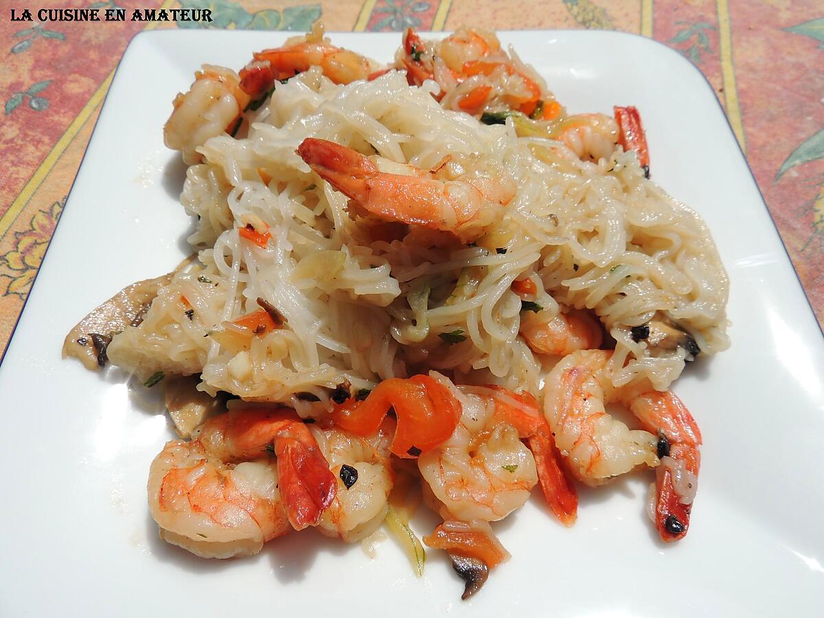 recette Konjac aux crevettes