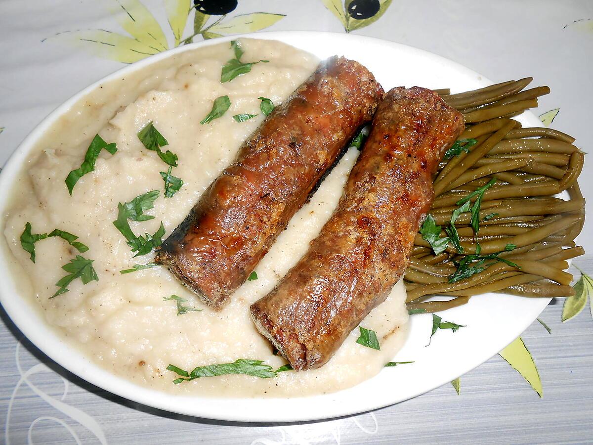 recette ANDOUILLETTES DE TROYES GRILLEES ET PUREE D'HARICOTS SOISSONS