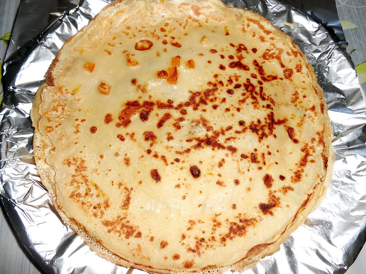 recette PETIT DEJEUNER DU MATIN : CREPES AUX DEUX ORANGES