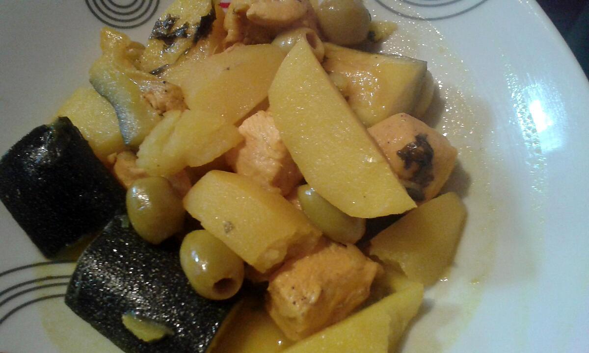 recette Tajine poulet, olive, pomme de terre