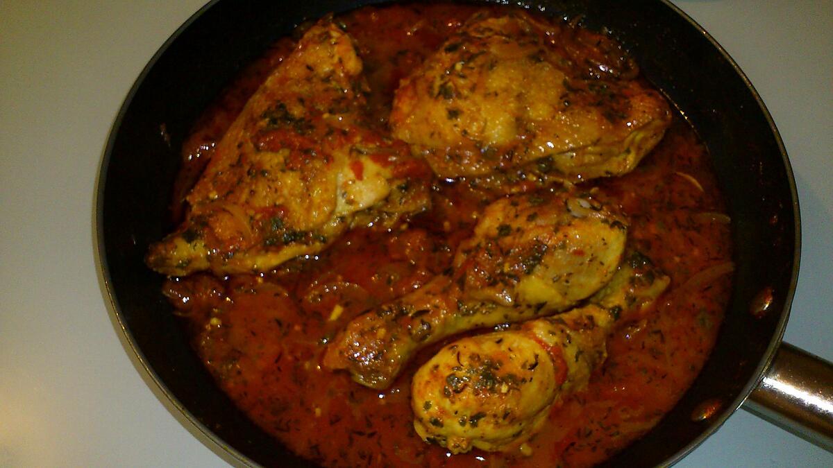 recette Poulet ou cuisse de poulet au massalé