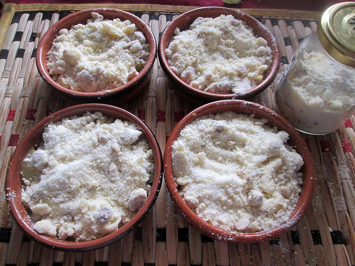 recette crumble poires  rhubarbe