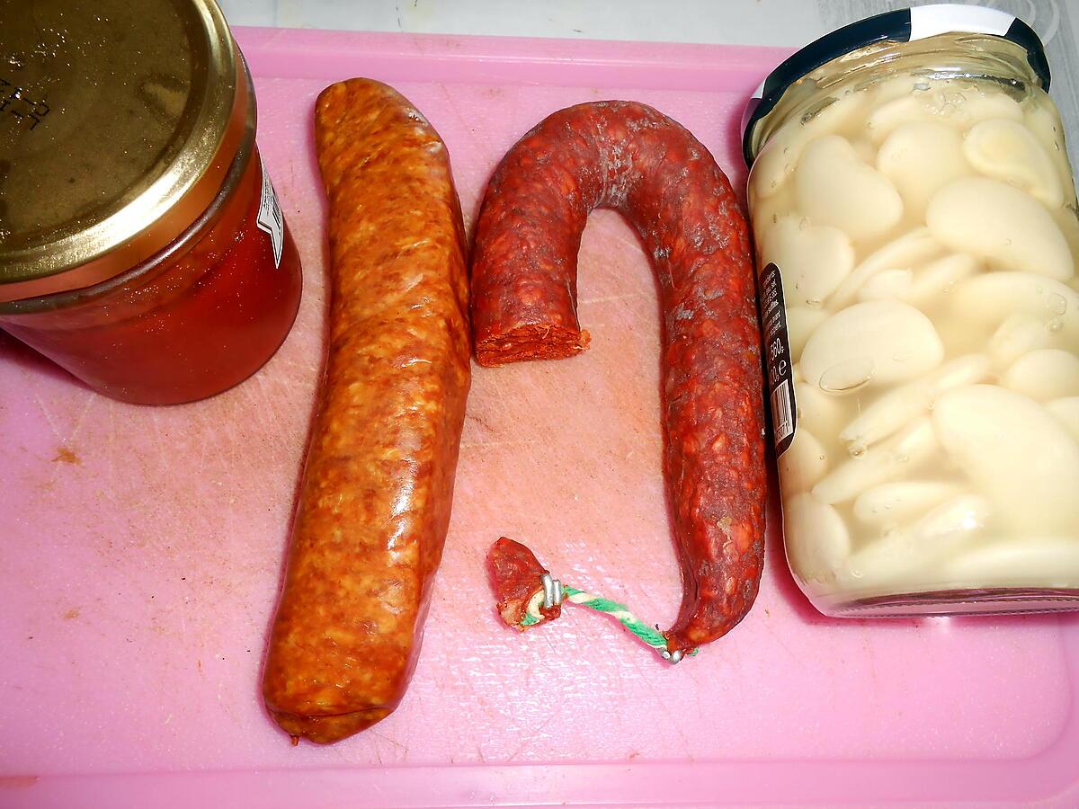 recette RAGOUT AUX DEUX SAUCISSES ET HARICOTS SOISSONS