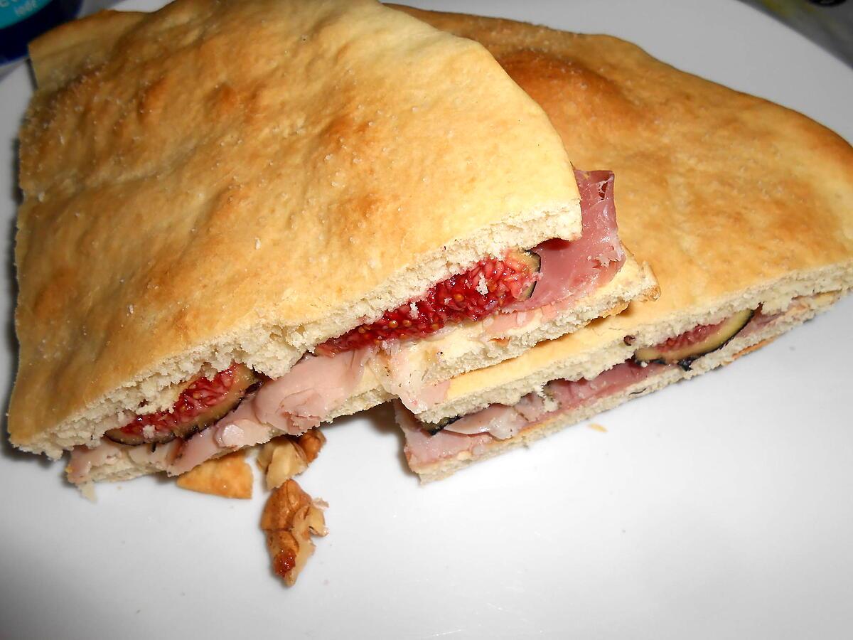 recette PIZZA SANDWICH JAMBON FIGUES