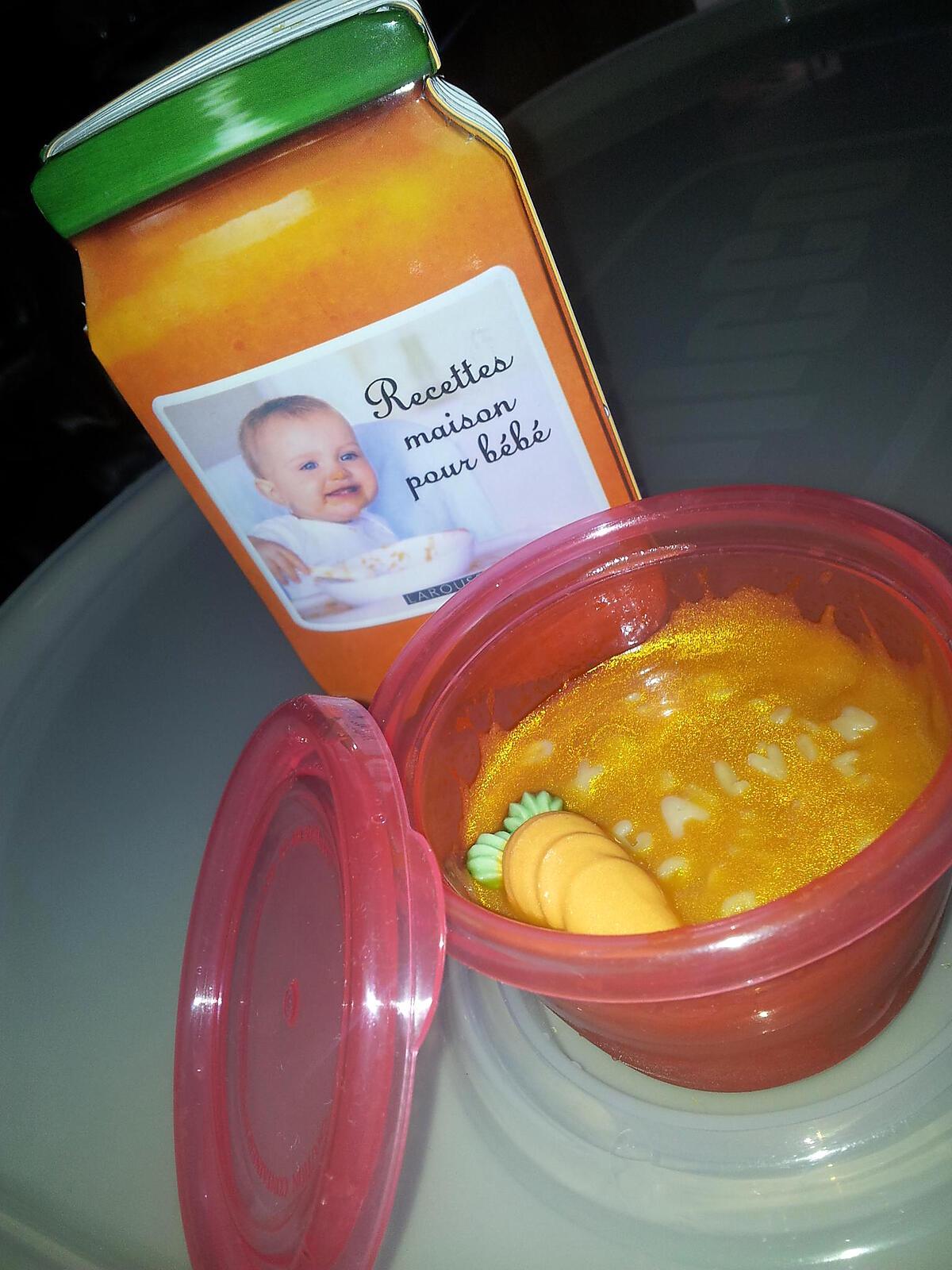 recette Velouté de carottes au cumin-alphabet *Pour Bébé*