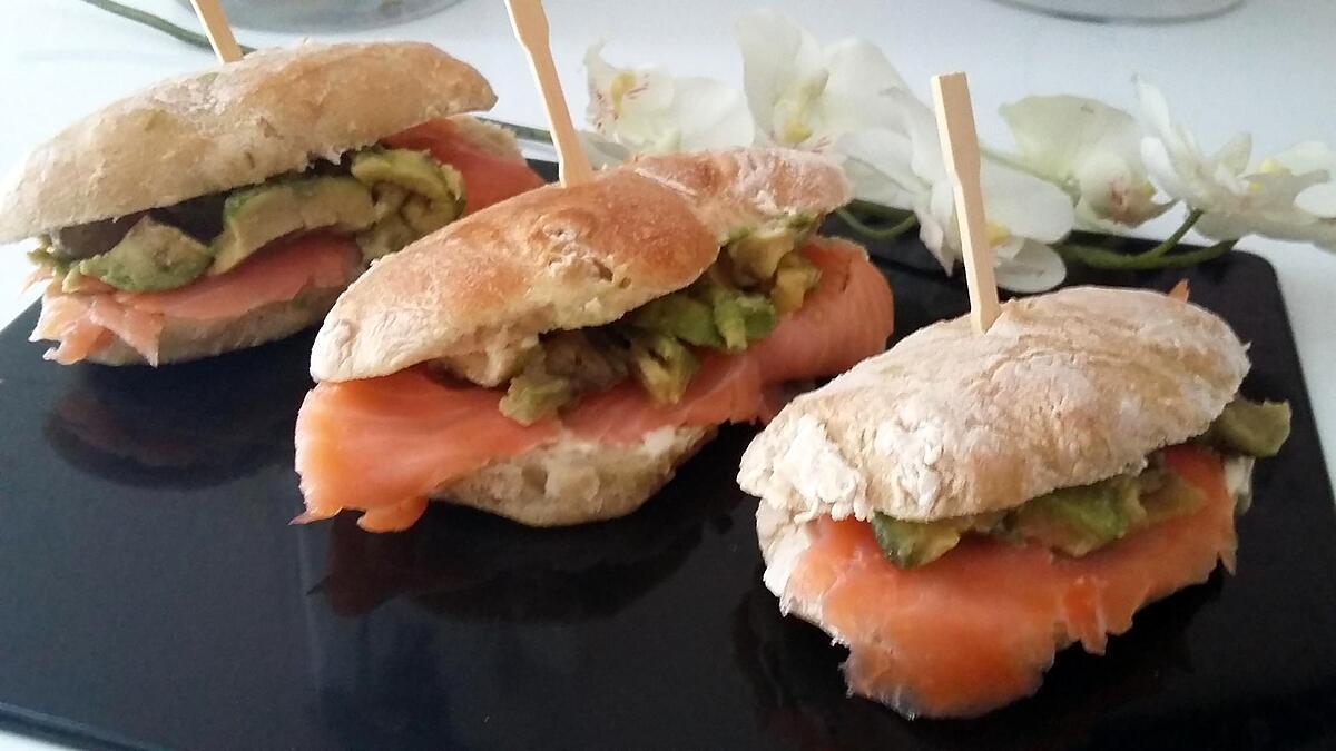 recette Sandwich Ciabatta saumon avocat