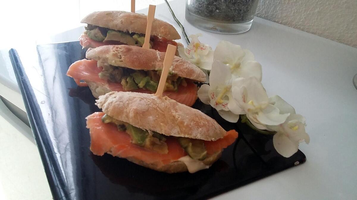 recette Sandwich Ciabatta saumon avocat