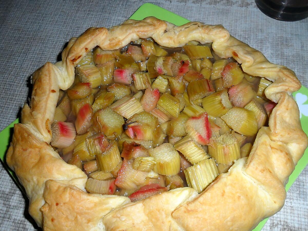 recette tarte à la rhubarbe du jardin