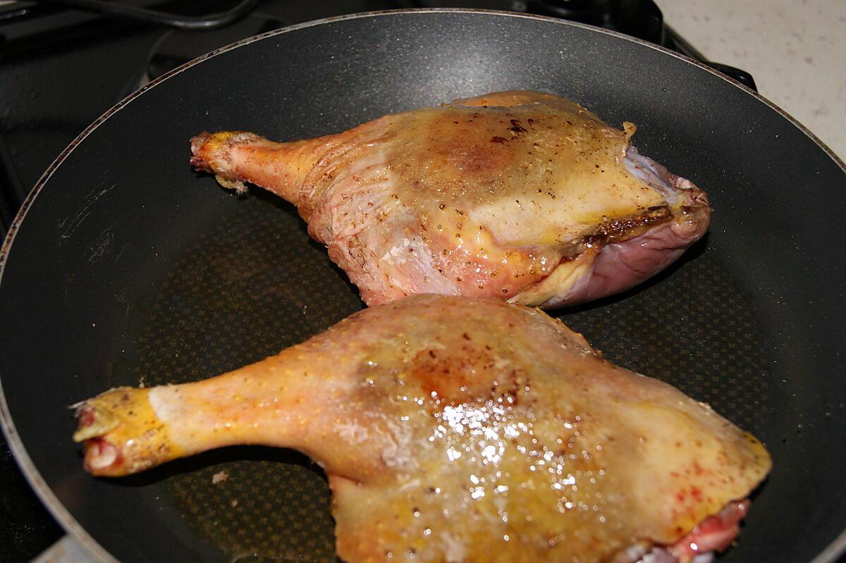 recette Cuisses de canard aux pêches