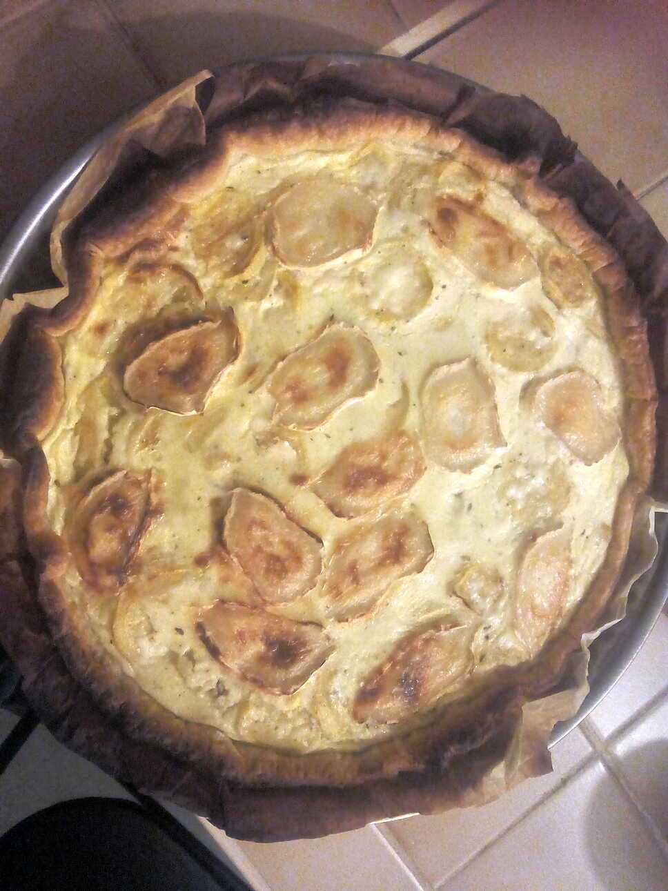 recette Tarte courgette et chèvre