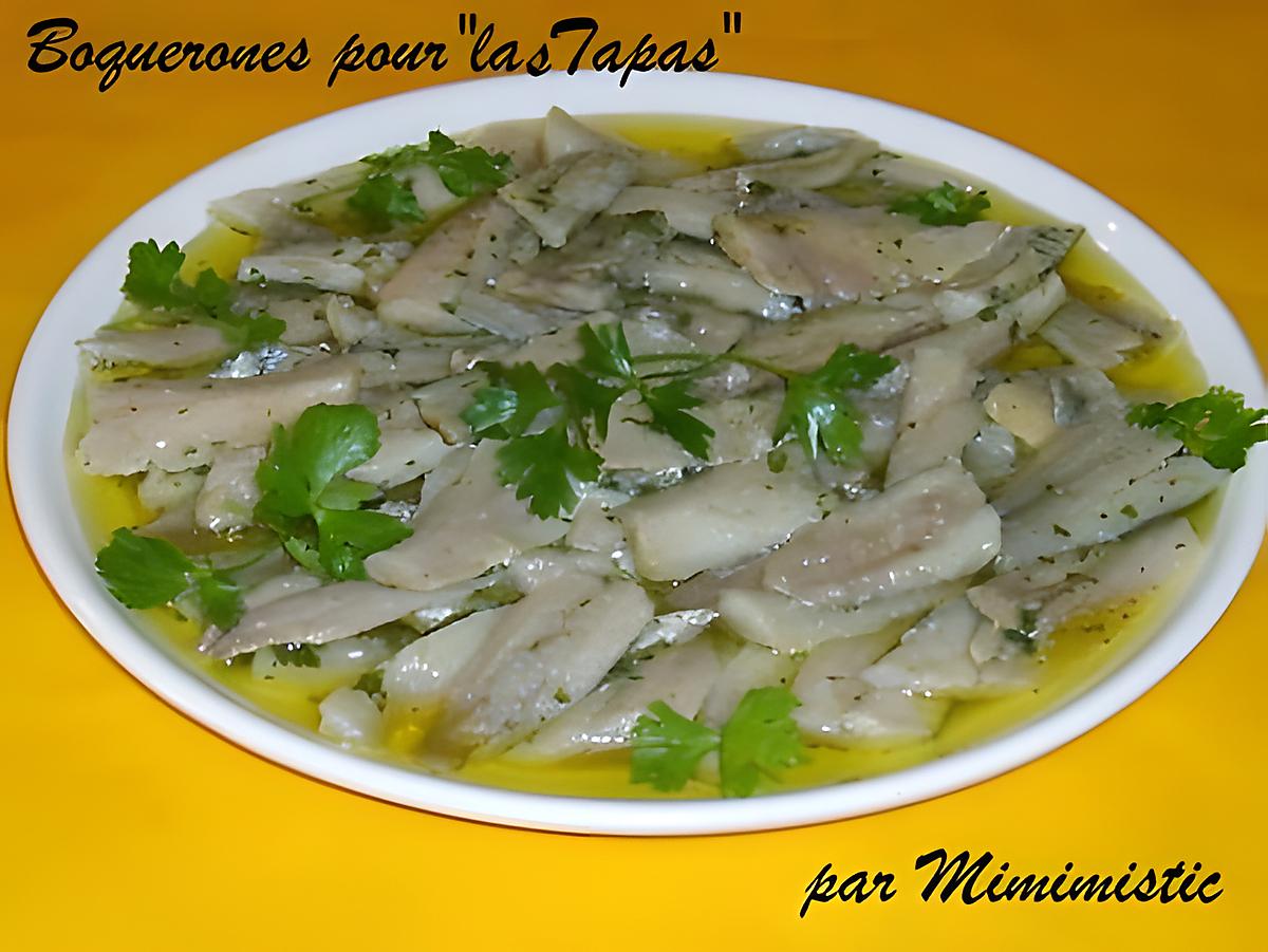 recette Boquerones (anchois cuits au vinaigre) pour "Las Tapas" chapitre 1