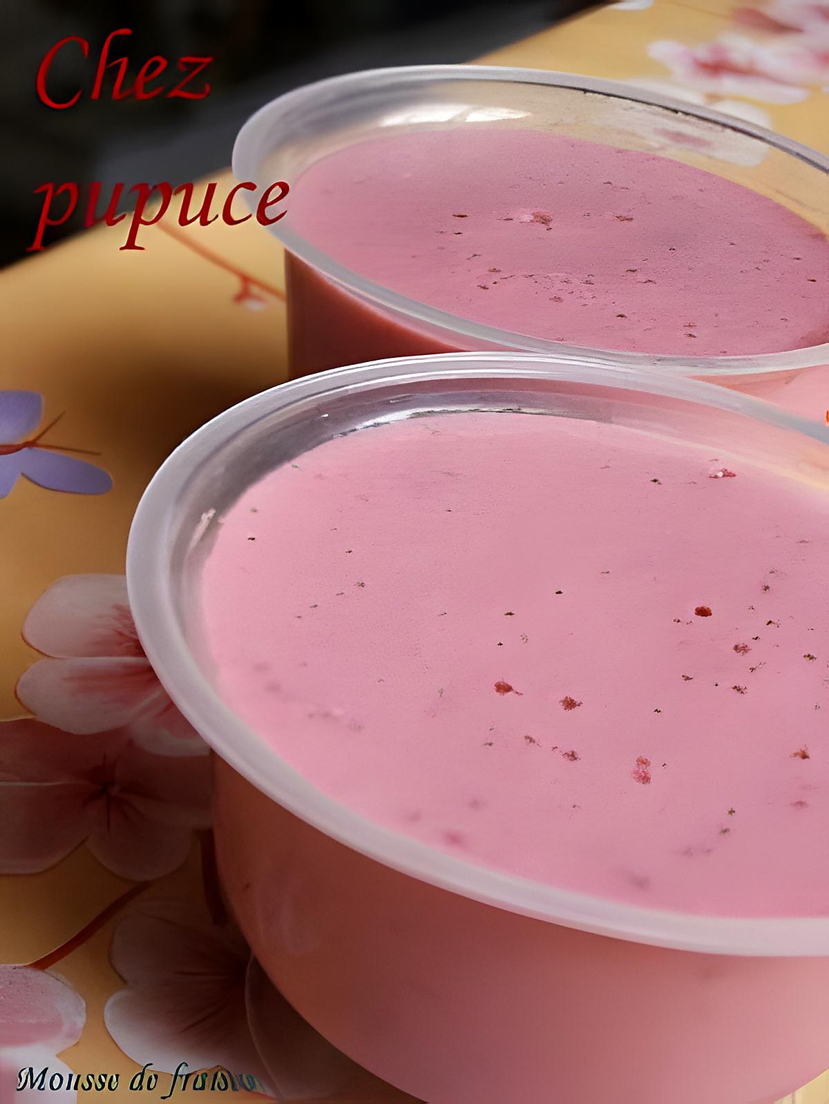 recette Mousse de fraises