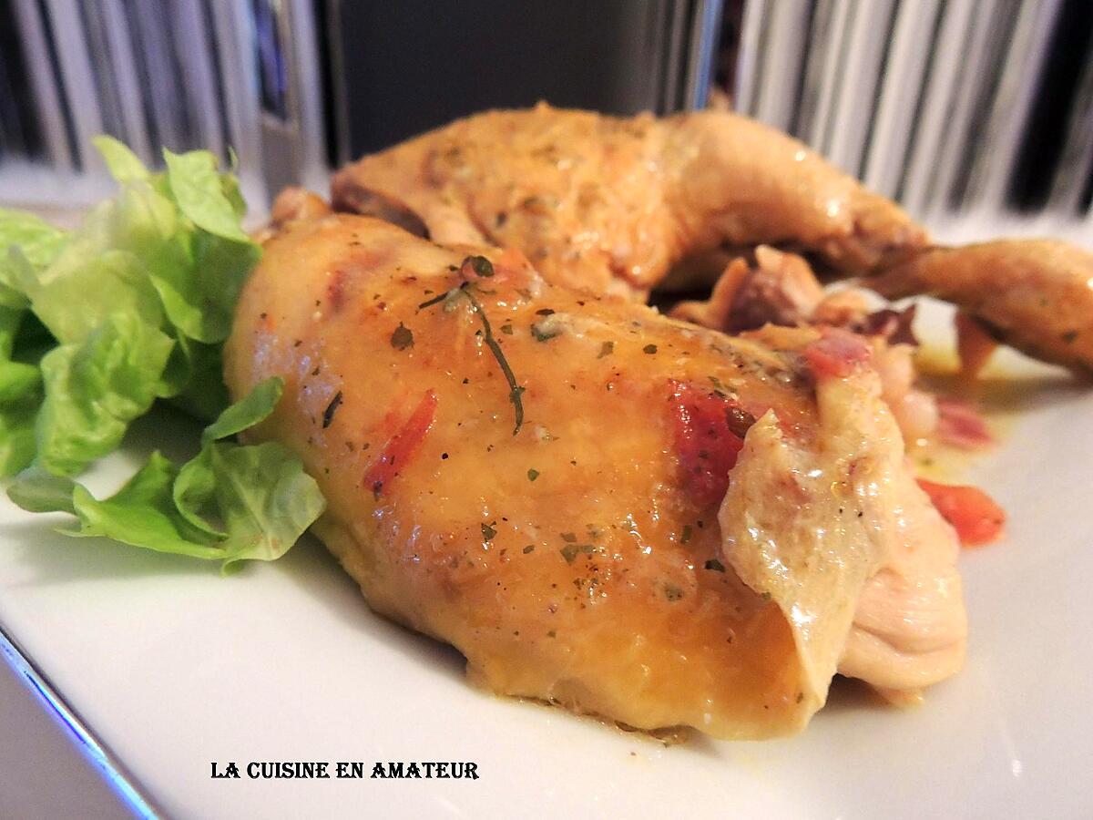 recette Cuisse de poulet en cocotte à l'ail