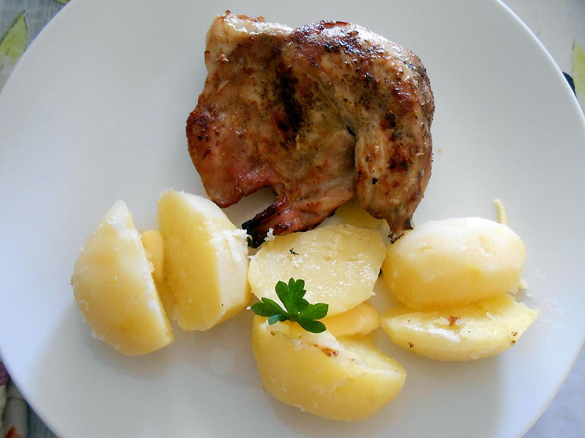 recette PATTES DE LAPIN  GRILLEES (régime) A LA MOUTARDE ET SAUCE PIQUANTE