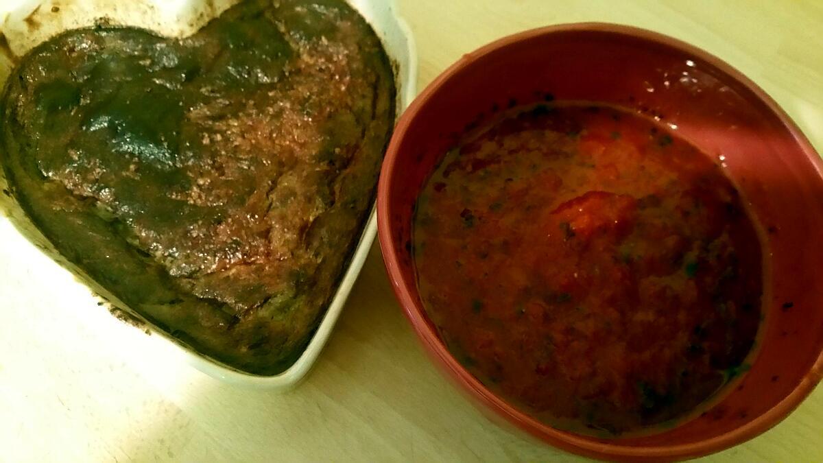 recette Flan d'aubergines,concassée de tomates au basilic