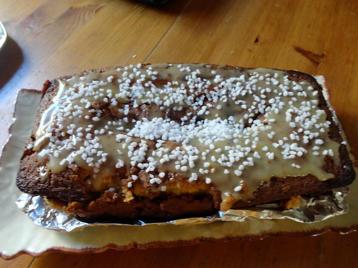 recette CAKE bananes pommes caramelisées