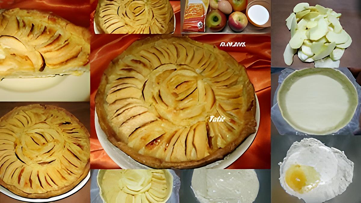 recette tarte aux pommes crème amandine.