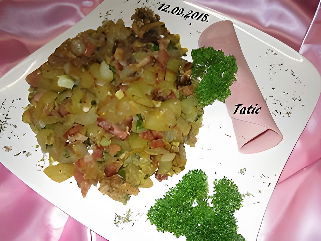 recette Sauté de courgette aux lardons fumés.