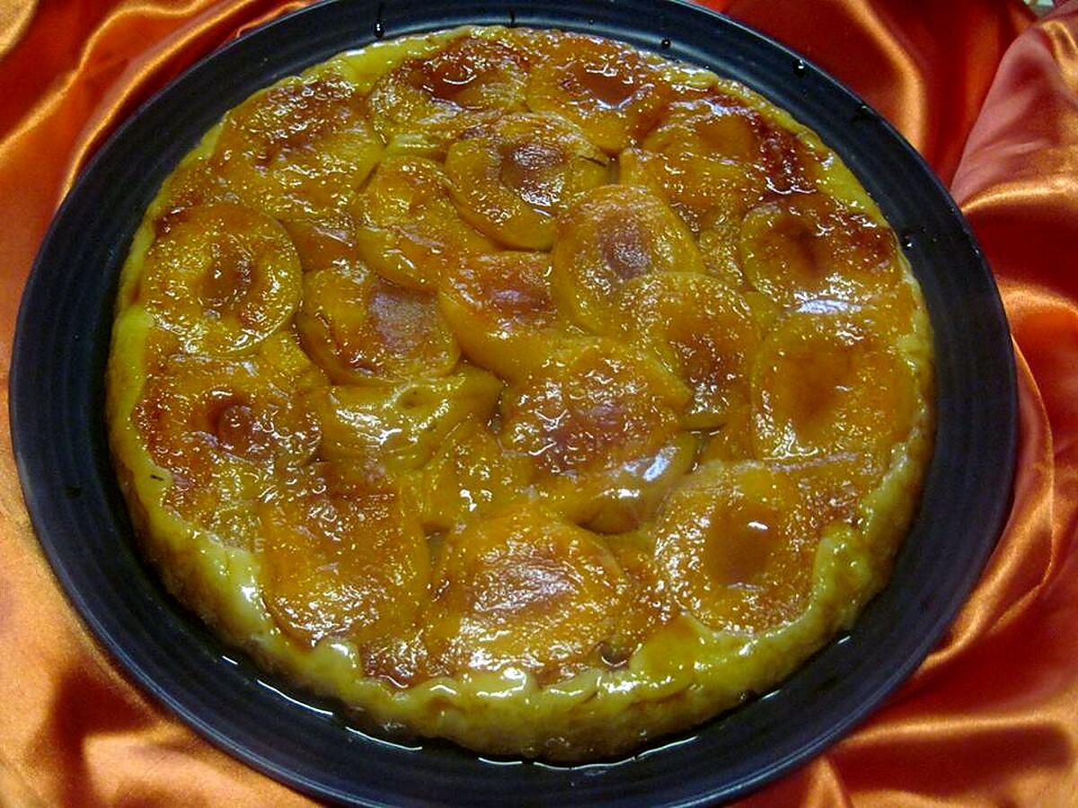 recette Tatin aux abricots et pommes cannelle.