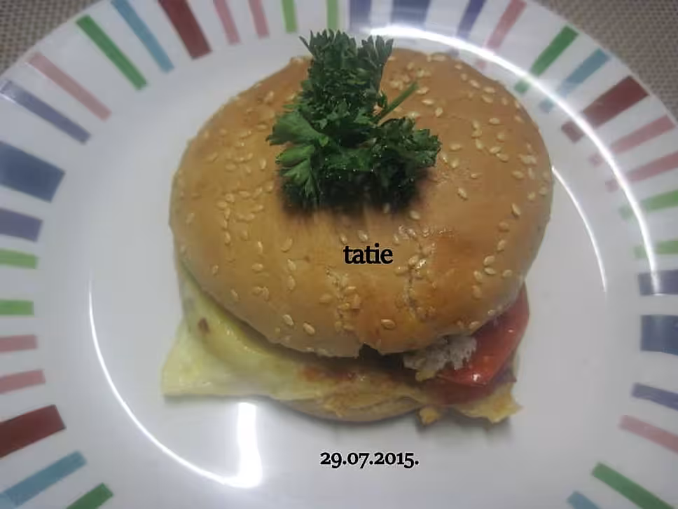 recette Hamburger au filets de truite fumée.