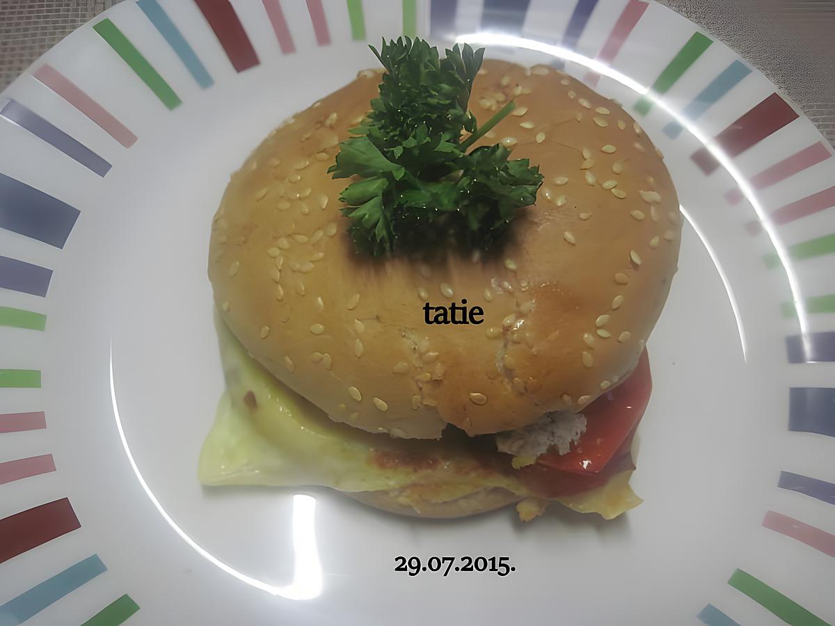 recette Hamburger au filets de truite fumée.