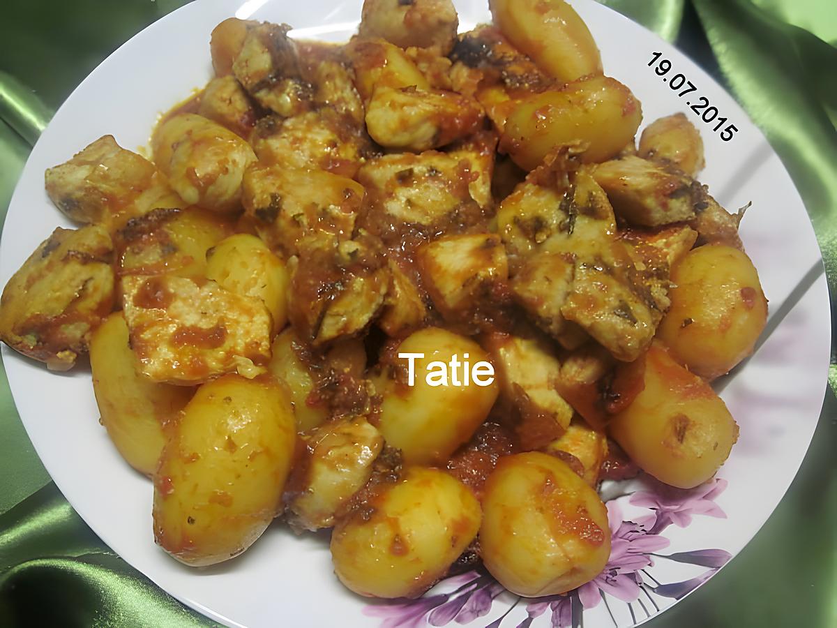 recette Sauté de dinde aux p de terre en sauce.