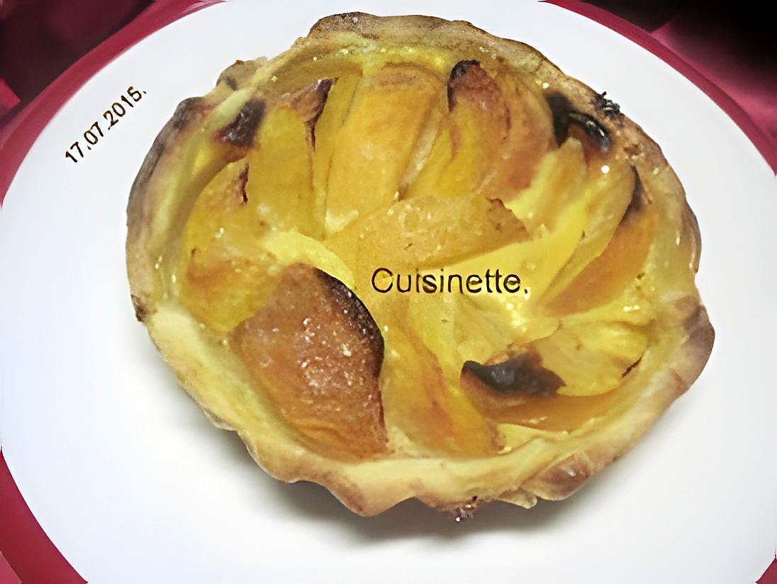 recette Tartelettes aux pêches abricots.