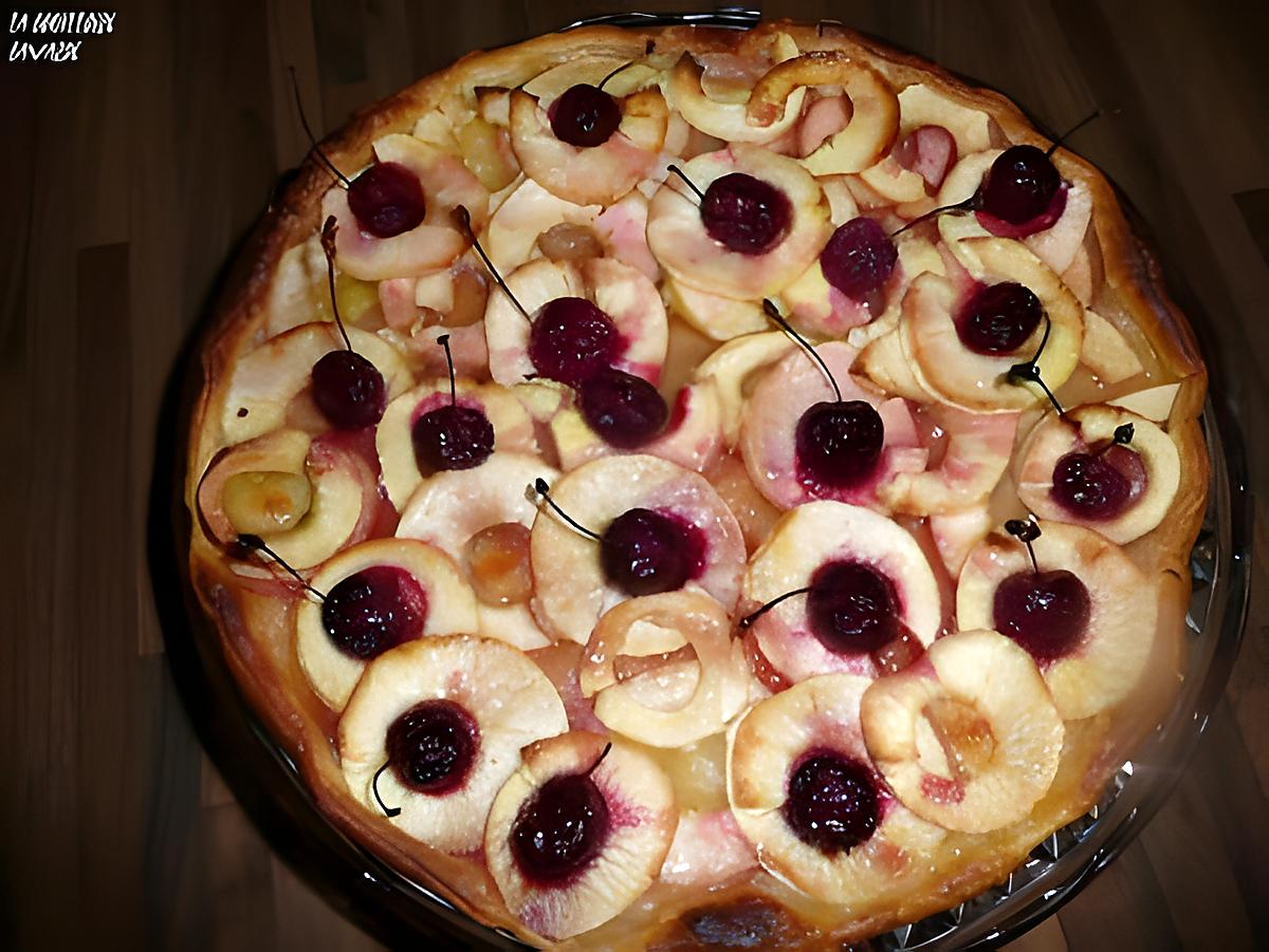 recette tarte aux pommes et aux cerises caramélisées